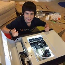 The 3D printer arrives. 